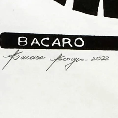 Xilogravura Bacaro Borges: Carcará (P)