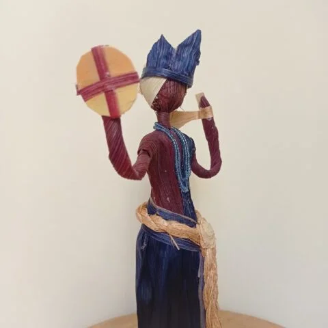 Escultura em palha de milho – Ogum
