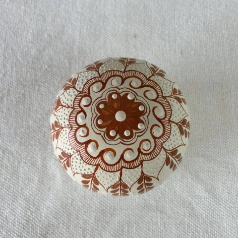 Bola Decorativa Cerâmica Jequitinhonha G – Branca